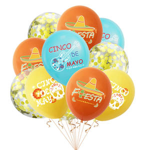 ชุดตกแต่งปาร์ตี้ธีมเม็กซิกัน ซินโก เดอ มาโย <span class=keywords><strong>ว</strong></span>ันแห่งความตาย <span class=keywords><strong>พ</strong></span>ร้อมป้ายและลูกโป่งขนาด 12 <span class=keywords><strong>นิ</strong></span>้ว โปรโมชั่นลดราคาเทศกาลเม็กซิกัน - Product Image 2