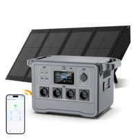 Systèmes de stockage d'énergie solaire à charge rapide 24000W 3KW avec écran d'affichage et lampe torche pour appareils électroménagers, camping-cars et activités de plein air