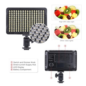 Portable Video Studio Photography <strong>Light</strong> Lamp Panel 176 LEDs 5600K for Cannon Nikon Pentax <strong>Olympus</strong> Camcorder DSLR Camera - Product Image 5