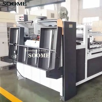 SOOME Semi-automatique Dossier Gluer Papier Produit Faisant Des Machines Service D'usinage Machine De Conditionnement
