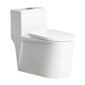 <span class=keywords><strong>WC</strong></span> monobloc mural en céramique émaillée blanche, abordables, pour salle de bain, avec chasse d'eau intégrée - Product Image 6
