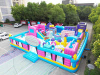 Grand château gonflable commercial pour enfants, aire de jeux pour fêtes, parcs et événements