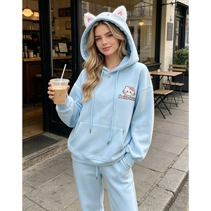 Spot Factory Direct Sales of Casual Women's <strong>Hoodies</strong>, Loose Streetwear Tops Suitable for Women's Clothing in Spring and Autumn - Product Image 5