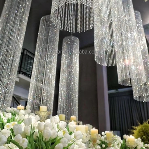 Lustre de perles de cristal suspendu décoratif de <span class=keywords><strong>plafond</strong></span> de <span class=keywords><strong>salle</strong></span> de <span class=keywords><strong>mariage</strong></span> pour la décoration de <span class=keywords><strong>plafond</strong></span> de hall d'hôtel de <span class=keywords><strong>mariage</strong></span> - Product Image 1