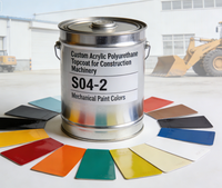 S04-2 Revêtement de surface acrylique polyuréthane liquide personnalisé pour engins de construction, tous modèles, multicolore, haute température