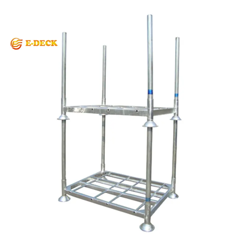 Factory supply portable detachable collapsible storage tubular manurack double rack