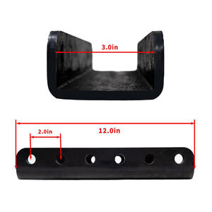 Bracket Saluran Baja Adjustable 6 Lubang untuk <span class=keywords><strong>Coupler</strong></span> Trailer 13000LBS, Baja Q235, Warna Hitam, Kondisi Baru - Product Image 5