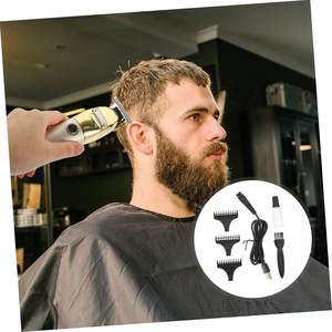 Tondeuse à cheveux électrique sans fil professionnelle et tondeuses sans fil Machine de coupe de barbe en métal doré pour homme - Product Image 4
