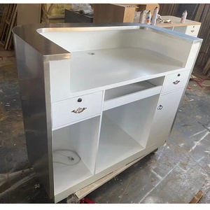 Negozio <span class=keywords><strong>bar</strong></span> personalizzato in acciaio inossidabile piccolo registratore di <span class=keywords><strong>cassa</strong></span> Reception semplice salone di bellezza da barbiere Reception - Product Image 3