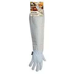Guanto Juba - HG213MGTO 7/S Garden - Colore: Bianco/Beige - Apicoltura. Guanto da apicoltore in pelle pieno fiore. Pollice montato su supporto. - Product Image 3