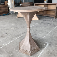 Meubles de mariage faits à la main écologiques 100% bois massif Table ronde de bar Table d'appoint pour événement