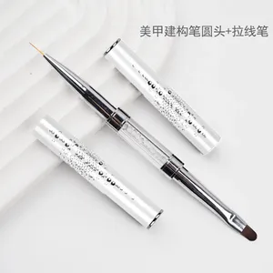 1 pinceau professionnel double-embout pour la construction et le design des ongles, stylo de traçage pour gel UV, extension d'ongles à la française, outils de nail art - Product Image 3