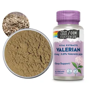 Wholesale Price Valeriana Officinalis Extract Valerianic Acid 0.3% 0.8% Food Grade Valerian Root Powder