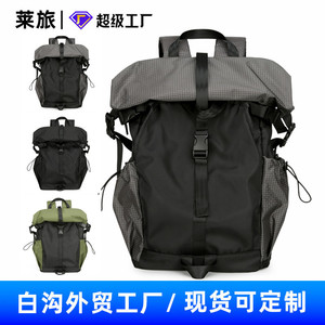Sports Outdoor Hiking Cycling <b>Backpack</b> Folding Roll Top Shoulder Bag Men's Functional Travel College Student <b>School</b> Bag - Product Image 5
