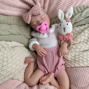 Muñeca Bebé <span class=keywords><strong>Reborn</strong></span> de Silicona de 18 Pulgadas Gemelas Impermeable de Cuerpo Completo Realista Suave con Venas Visibles Regalo para Niña Recién Nacida - Product Image 5