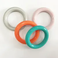 BPA मुक्त चबाने हलकों Chewable दाढ़ अंगूठी चबाना सर्कल शुरुआती अंगूठी सिलिकॉन बच्चे Teether
