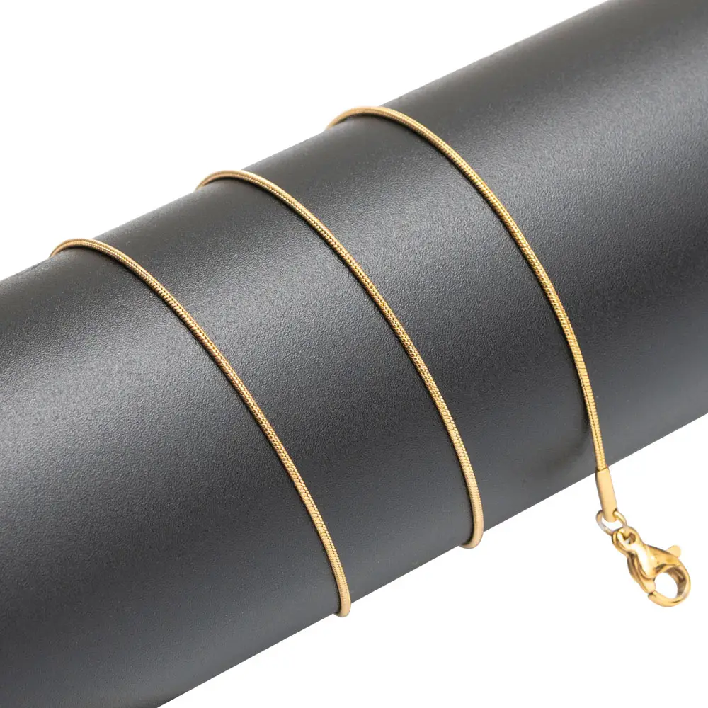 Stainless Chain Necklace Hot Sale Bulk Woman Jewelry Ball Snake Cable Box Cuban Link Italian Necklace Chain Gold Stainless Steel Jewelry Sets