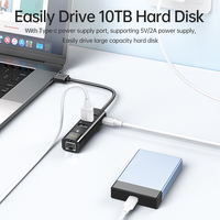 Hub USB 2.0 Jasoz F109 con 3 Interfaces, Tarjeta de Red Ethernet RJ45, Alimentación Tipo-C, Cableado Interno de 100M, Embalaje en Caja, en Stock