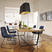 Meubles de salle à manger de luxe modernes ensemble de tables à manger combinaison de 8 chaises meubles de maison en bois 1 ensemble excellent