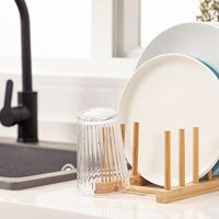 Support de rangement en bambou personnalisé pour cuisine, organisateur d'armoire, étagères à assiettes en bois de bambou, directement du fabricant leader