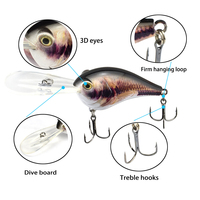 Corée pêche minnow Japon crankbait chine logo Personnalisé appâts En Gros Prix Grosse Lèvre pêche En Plongée Profonde