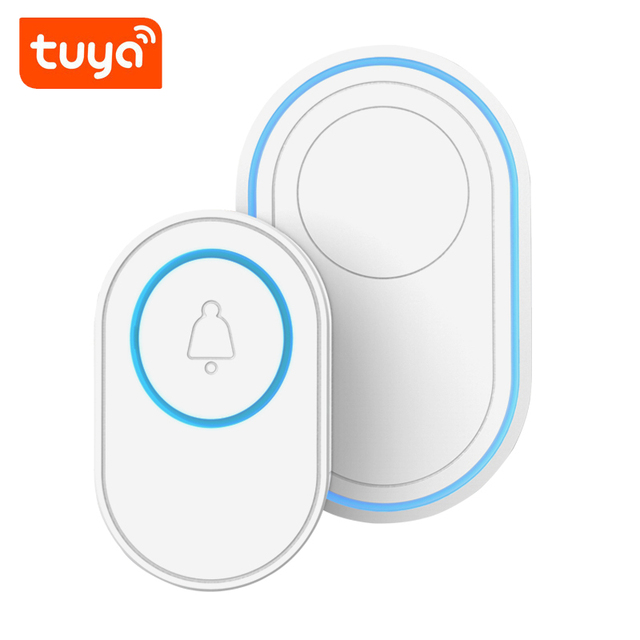 LEDEAST ZX-DB10 Tuya Wifi Smart Doorbell Security Alarm System WiFi Wireless  Doorbell Welcome the Doorbell
