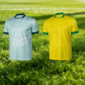 Prix d'usine en gros, faible MOQ, maillot de football de style FC Nantes, version fan, jaune vert canari de la Bretagne, maillot de football - Product Image 1