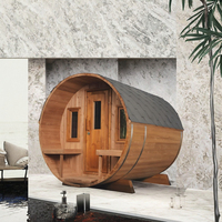 Vente Spéciale Usine : Sauna Traditionnel Extérieur Électrique en Bois Massif pour 2 Personnes avec Panneau de Commande Numérique, Idéal pour Villa