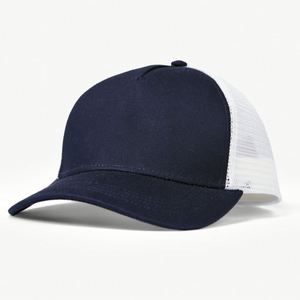 Gorra de camionero de béisbol de ante de 5 paneles con logotipo personalizado para hombre, gorra con malla y parche bordado, logotipo propio personalizado - Product Image 6