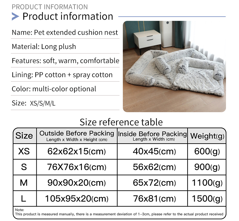 High Quality Personalized Soft Plush Large Pet Sofa Couch Cat Dog Premium Bed For Furniture