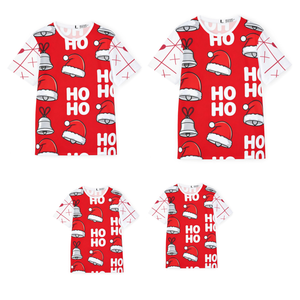 New Arrivals <strong>Christmas</strong> <strong>Shirts</strong> Summer Short Sleeve Men's Women's <strong>Family</strong> <strong>T</strong>-<strong>Shirts</strong> Theme Printed Polyester Wholesale Supply - Product Image 2