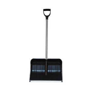 Heavy-Duty Plastic Snow Shovel Snow Removal with Steel handle and D grip Suitable for Driveway or Pavement Clearing 19IN