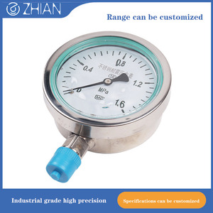 Manomètre radial et axial en acier inoxydable Y-60BFZY-100BFZY-150BFZ, résistant aux chocs et aux vibrations, rempli d'huile - Product Image 2