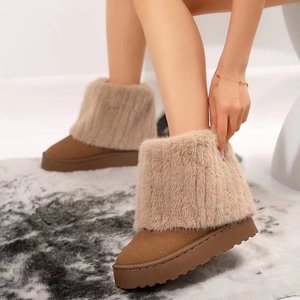 <span class=keywords><strong>Bottes</strong></span> d'hiver personnalisables pour femmes avec logo de marque, faible MOQ, vente en gros, semelle épaisse, en daim pelucheux, couleur et tissu personnalisables - Product Image 2
