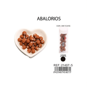ILAN Abalorios 10 mm colore caffè per la creazione di gioielli - Product Image 2