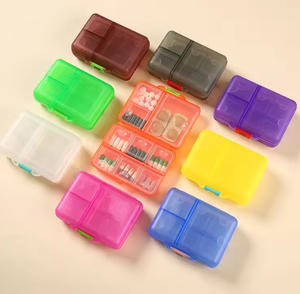 Vente en gros de mini-organisateurs de pilules multifonctionnels en PP, étui à pilules hebdomadaire facile à transporter, boîte de rangement pour pilules en plastique bon marché - Product Image 6