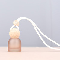 Bouteilles en verre de 10 ml pour diffuseur d'aromathérapie automobile, petite capacité, désodorisant, flacon vide rond en verre à suspendre pour parfum de voiture