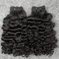Perruque Lace Front en Cheveux Naturels Bouclés du Cambodge de Qualité Supérieure, Cheveux Remy à Tissage Simple, avec Fermeture à Double Tissage Faite à la Machine et Clips à Bandes Adhésives