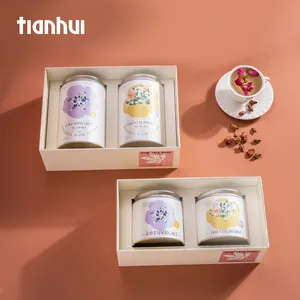 Tianhui kompozit teneke kutu hava geçirmez kağıt tüp hava geçirmez konteyner kokulu çay hediye seti anneler günü hediyesi