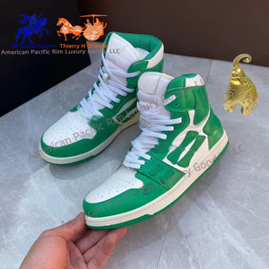 Zapatillas de Baloncesto Antideslizantes de Caña Alta para Hombre, de Cuero Genuino y PU, con Cordones, para Caminar y Senderismo, con Suela de Goma Engrosada, Estilo Deportivo Amiris - Product Image 5