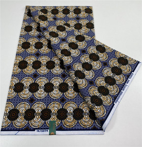 Tissu Jersey 100% Coton Imprimé Batik Africain Teint à la <span class=keywords><strong>Cire</strong></span> Dobby Peigné pour Accessoires Filles & Garçons # ML30H - Product Image 2