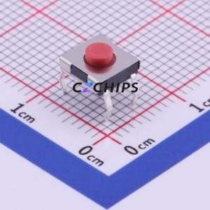 DTSYHL-62R-V-B Tactile Switch Through hole,6.2x6.2mm Switch Single Pole Single Throw Round Button Through Hole 6.2mm - Product Image 1