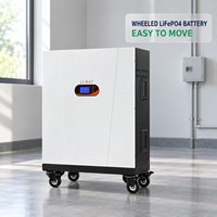 Système de stockage d'énergie sur roues 15KWh 20KWh 30KWh 51.2V Batterie LiFePO4 Communication CAN Protection IP20 Utilisation solaire domestique