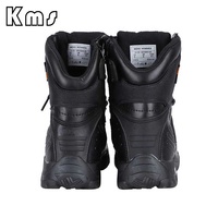 KMS vente en gros fabrication professionnelle imperméable noir anti-dérapant extérieur chaussures pour hommes formation tactique bottes de combat