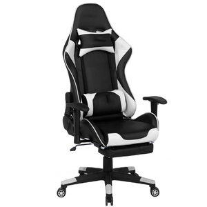 Silla de Oficina Ergonómica de Cuero PVC Premium Rojo y Negro con Acolchado Ultra Suave para Largas Jornadas de Trabajo en el Ordenador - Product Image 3