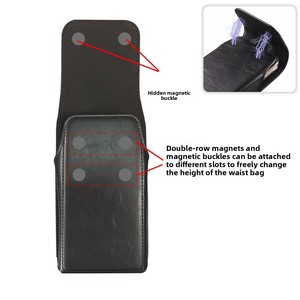 Étui de protection pour téléphone OPPO Senior Construction-Site en similicuir fait main avec fermeture magnétique, pochette <span class=keywords><strong>ceinture</strong></span> pour smartphones - Product Image 3