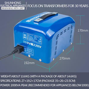 Shunhong 2000W青いトロイダルトランスフォーマー220V 110V/100V/230V 2000VA 2Kw 2Kvaインクジェットプリンター用2000VA 2Kw 2Kva - Product Image 5