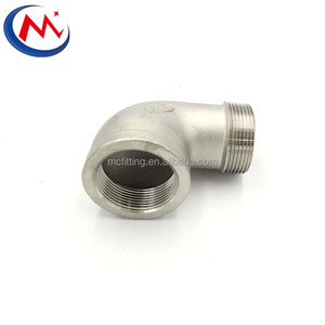ข้อต่อท่อสแตนเลส 304 316 ขนาด <span class=keywords><strong>1</strong></span>/4" 3/8" <span class=keywords><strong>1</strong></span>/2" 3/4" <span class=keywords><strong>1</strong></span>" 2" 3" 4 นิ้ว เกลียวใน เกลียวนอก ข้อต่อข้อศอก 90 องศา - Product Image 2