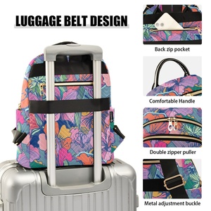 Hawaiian <b>Backpack</b> Customs Flower Two Size Travel <b>Backpacks</b> Quilted Casual Travel Women's Sports <b>Backpack</b> With Logo - Product Image 4
