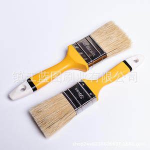 Brocha plana para pintar con cerdas de cerdo, mango Hemu, amarilla, 18-26 mm, para pintar y limpiar LTR64B - Product Image 3